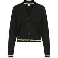 Brax Strickjacke schwarz,Indoor,Viskose,Unifarben,V-Ausschnitt,Lang,Regular Fit