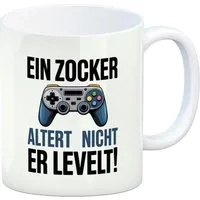 speecheese Tasse Zocker altert nicht er levelt Controller Kaffeebecher