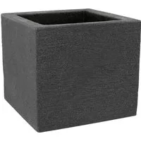 Geli Pflanzkübel Geli Pflanztopf Kubus 30 x 30 x 26 cm anthrazit