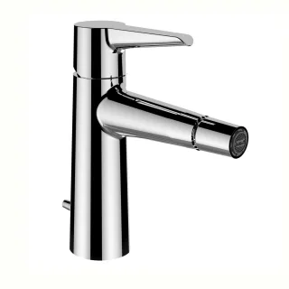 LAUFEN Bidetarmatur PURE Festauslauf Ausladung 121mm mit Ablaufventil chrom HF901710100000