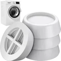 Ruhhy Waschmaschinenuntergestell VibraStop 4er-Set: Antivibrationspads für mehr Stabilität, Zubehör für Schalldämpfende Matten für Geschirrspüler, Unterlegscheiben für Waschmaschinen, Antirutsch-Pads für Möbel, Pads für Kühlschränke, Schützt Boden un