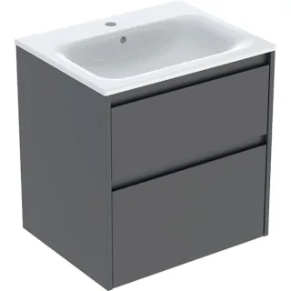 Geberit Renova Plan Set Möbelwaschtisch schmaler Rand, mit Unterschrank, zwei, 504039JK8 504039JK8