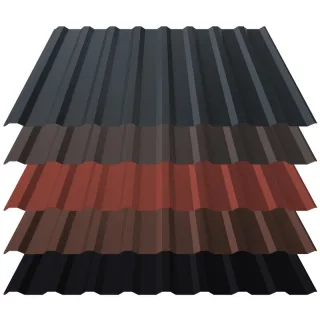 Trapezblech T18 | Dach | 0,50 mm | Stahl | Anti-Tropf 900 g/m² inkl. Vliesrückschnitt | 35 µm ThyssenKrupp Matt
