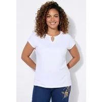 Angel of Style T-Shirt T-Shirt A-Linie Aussparung Metallic-Perle