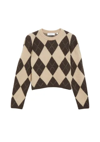 comma - Strickpullover braun/beige - Gr. - 34
