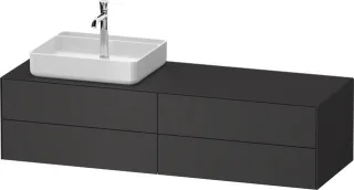 Duravit White Tulip Konsolenwaschtischunterbau wandhängend Graphit Seidenmatt 1300x550x408 mm - WT48 WT4867L58580010