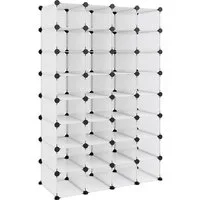 vidaXL Schuhregal Schuhregal Transparent 93x36,5x140 cm PP, 1-tlg.