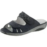 Waldläufer GARDA Pantolette, Keilabsatz, Sommerschuh, Schlappen mit Schmuckapplikation, Weite G