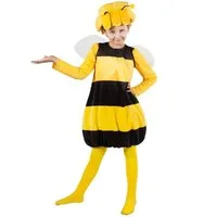 Maskworld Kostüm Biene Maja Kinderkostüm - Fasching Tierkostüm, Hochwertiges Lizenzkostüm der beliebten Biene aus der animierten TV-S