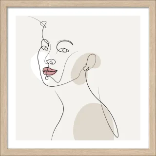 Gerahmtes Bild LINE-ART-FACES