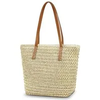 Zaewry Strandtasche mit reißverschluss, Große Strandtasche für Damen, Umhängetasche, Schultertasche Elegant Handtasche Shopper Tasche