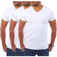 Young & Rich T-Shirt Herren Uni Basic V-neck V-Ausschnitt Unterziehshirt 1700 V-Ausschnitt unifarben kurzarm slim fit