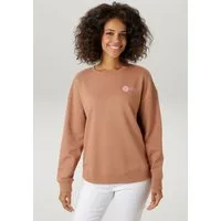 Aniston CASUAL Sweatshirt hinten mit Applikationen, Stickerei und Schriftzügen