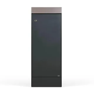 Paketbox, RENZ Cliff, Anthrazitgrau, 382 x 1012 x 252 mm, freistehend, verzinkter Stahl