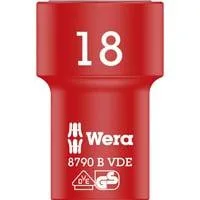 VDE Zyklop-Steckschlüssel-Einsatz, 18mm, 3/8" rot/gelb, isoliert bis 1.000 Volt