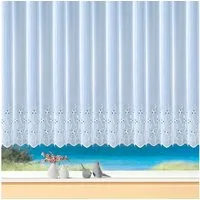 Weckbrodt Gardine Freising (1 St), Kräuselband, transparent, echte Stickerei, Lochstickerei, Voile, halbtransparent, Bordüre, Store