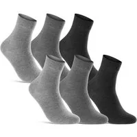 sockenkauf24 Kurzsocken 6 oder 12 Paar Damen&Herren kurze Socken ohne Naht und ohne Gummibund (6-Paar) Soft Bündchen ohne Gummi WP