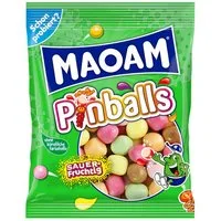 HARIBO Süßigkeit, Maoam Pinballs Kaubonbon Dragees fruchtig prickelnd Beutel 200g