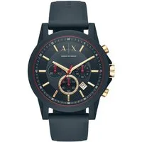 ARMANI EXCHANGE Chronograph AX1335, Quarzuhr, Armbanduhr, Herrenuhr, Stoppfunktion, Silikonarmband