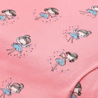 Baumwoll-Jersey "Feen" mit Elasthan, rosa-color