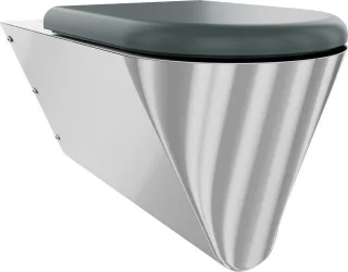 KWC Aquarotter T-WC, CAMPUS, Edelstahl, wandhängend, 360x407x700 mm, Sitz grau, barrierefrei, 360000 3600000653