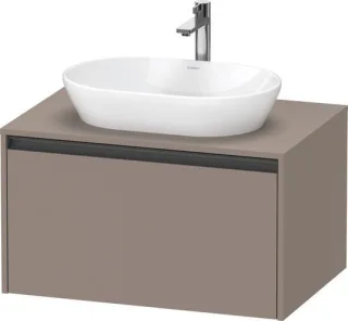 Duravit Ketho.2 Konsolenwaschtischunterbau wandhängend Basalt Matt 800x550x459 mm - K24885043430000 K24885043430000