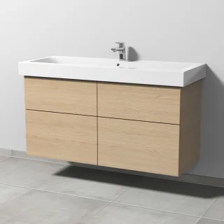Sanipa 3way Waschtischunterbau zu Geberit iCon Waschtisch mit 4 Auszügen, Eiche-Nordic SM65548