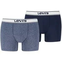 Levi's® Boxer LEVIS MEN VNTG HTR BOXER BRIEF 2P (2er Pack) ohne Eingriff, uni, meliert, Logo-Bund, elastisch