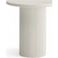 Feeling4Home Couchtisch Evan Ø50 cm Cream White - Moderner Beistelltisch, zentraler Standfuß, Markante Formensprache mit modernem Säulendesign
