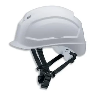 uvex pheos S-KR Schutzhelm mit Lüftung - mit Drehradsystem - gekürztem Schirm  weiß 52 cm - 61 cm - 9772034