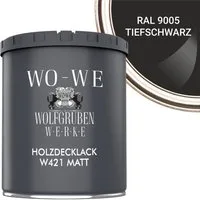 WO-WE Holzlack Holzlack Holzfarbe Holzschutzfarbe Möbellack W421, 0,75-10L, Matt, Wasserbasis