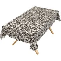 ANRO Tischdecke abwaschbar Barcelona Stoff Premium Grafisch Blumen Tischtuch (Einzelstück 1-tlg), Stoff schmutzabweisend 90x130cm Grafisch Schwarz