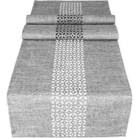 matches21 HOME & HOBBY Tischdecke Tischläufer Durchbrochene Ornamente grau 40x140 cm (1-tlg)