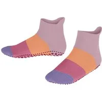 FALKE Haussocken Colour Block Haussocken (1-Paar) mit rutschhemmendem Noppendruck