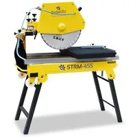 BAMATO Steintrenner STRM-455 Steintrennmaschine 2,2 kW 450mm Diamanttrennscheibe 230V, 45° schwenkbar, 150mm Schnitthöhe, Steinsäge, Kühlung, Fahrwerk