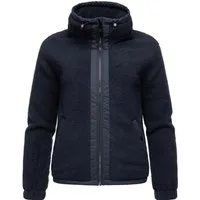 Ragwear Sweatjacke Nordicka Sportliche Kapuzenjacke mit Kunstleder-Elementen