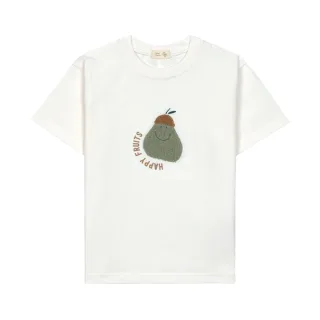 Lässig T-Shirt GOTS 86/92 Pear weiß