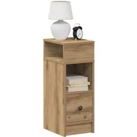 vidaXL Nachttisch, Nachttisch mit Schublade Artisan-Eiche 25x31x66 cm