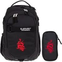 ELEPHANT Schulrucksack Hero Signature Schultasche (2 Teile Set), Rucksack + Mäppchen Box
