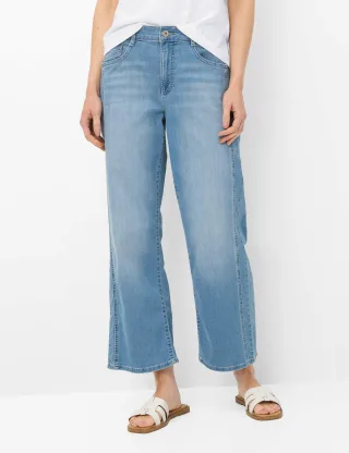 Brax Damen Culotte Style MAINE S USED LIGHT BLUE, denim hellblau, Gr. 40L