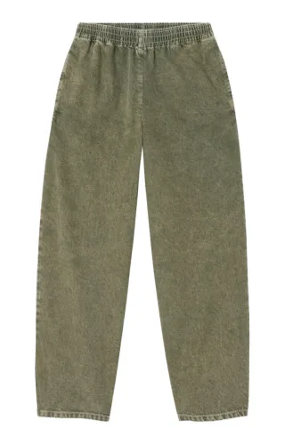 American Vintage - Cordhose mit weitem Bein grün - Gr. - M