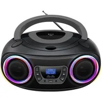 Denver TDB-212GR CD-Player (Bluetooth, DAB+/FM Radio, MP3 via USB,& AUX, Musik Streaming über Bluetooth, CD-Player, Bluetooth, 2 x 18W Output, Batterie- oder Netzbetrieb möglich)