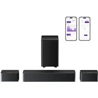 Ultimea Poseidon M4T Soundbar 5.1 Dolby Atmos (HDMI, 450 W, Heimkino-Soundbar mit kabellosem Subwoofer&Dual Surround-Lautsprecher)