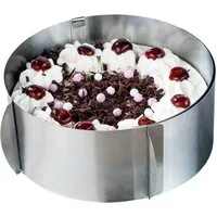 HI Tortenwerkzeug Tortenring Ø16- Ø30cm verstellbar perfekt für Schichttorten Höhe