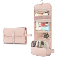 Fintie Kulturbeutel Tragbare Kulturtasche Kosmetiktasche Reisetasche, Große wasserdichte, Aufhängen Make-up Organizer Stauraum Tasche für Damen Mädchen