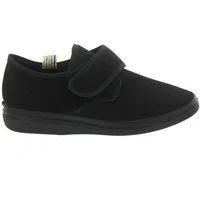 Fischer-Markenschuh Fischer Klett-Hausschuh, Velour mit Stretch,Frotteefutter, Wechselfußb Hausschuh