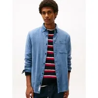Tommy Jeans Flanellhemd TJM FLANNEL regular fit, Langarmhemd, halbgespreizter Kragen