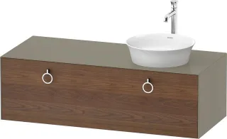Duravit White Tulip Konsolenwaschtischunterbau wandhängend Amerikanischer Nussbaum & Stein Grau Matt WT4982R77H2