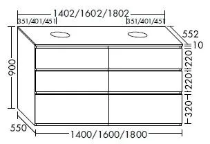 Burgbad WTU Lin20L.HGL 900x1802x552 Salbeigrau Hochglanz, SGRD180F5932 SGRD180F5932