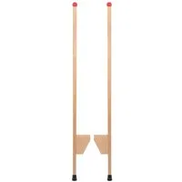 goki Balancetrainer Stelzen-Set, 103 cm, aus Holz, höhenverstellbar, bis 50 kg belastbar